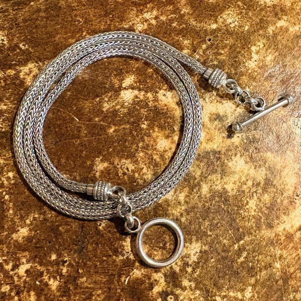Suarti Bali BA Sterling Silver Chain/Necklace 2.5mm w/ Wheat Toggle Clasp - Picture 6 of 8